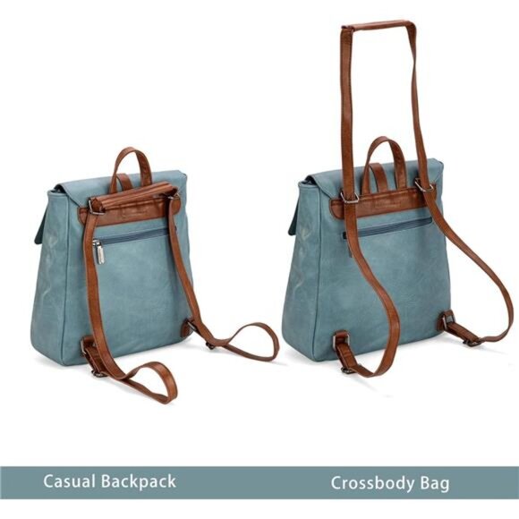Womens Medium Backpack Convertible Blue